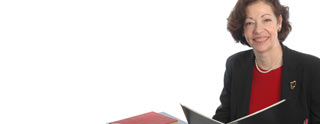 Happy woman with financial documents